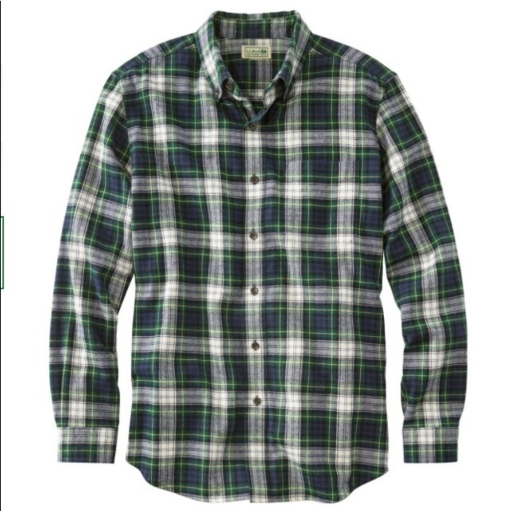 L.L. BEAN MEN’S SCOTCH PLAID FLANNEL SHIRT
